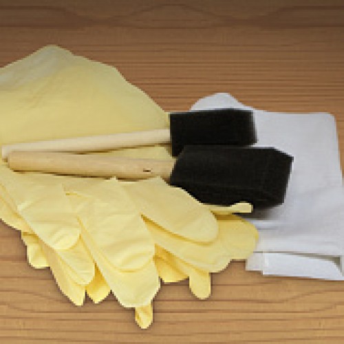 Rustins Application Kit - Набор (2 кисти, 2 ткани, 6 пар перчаток)